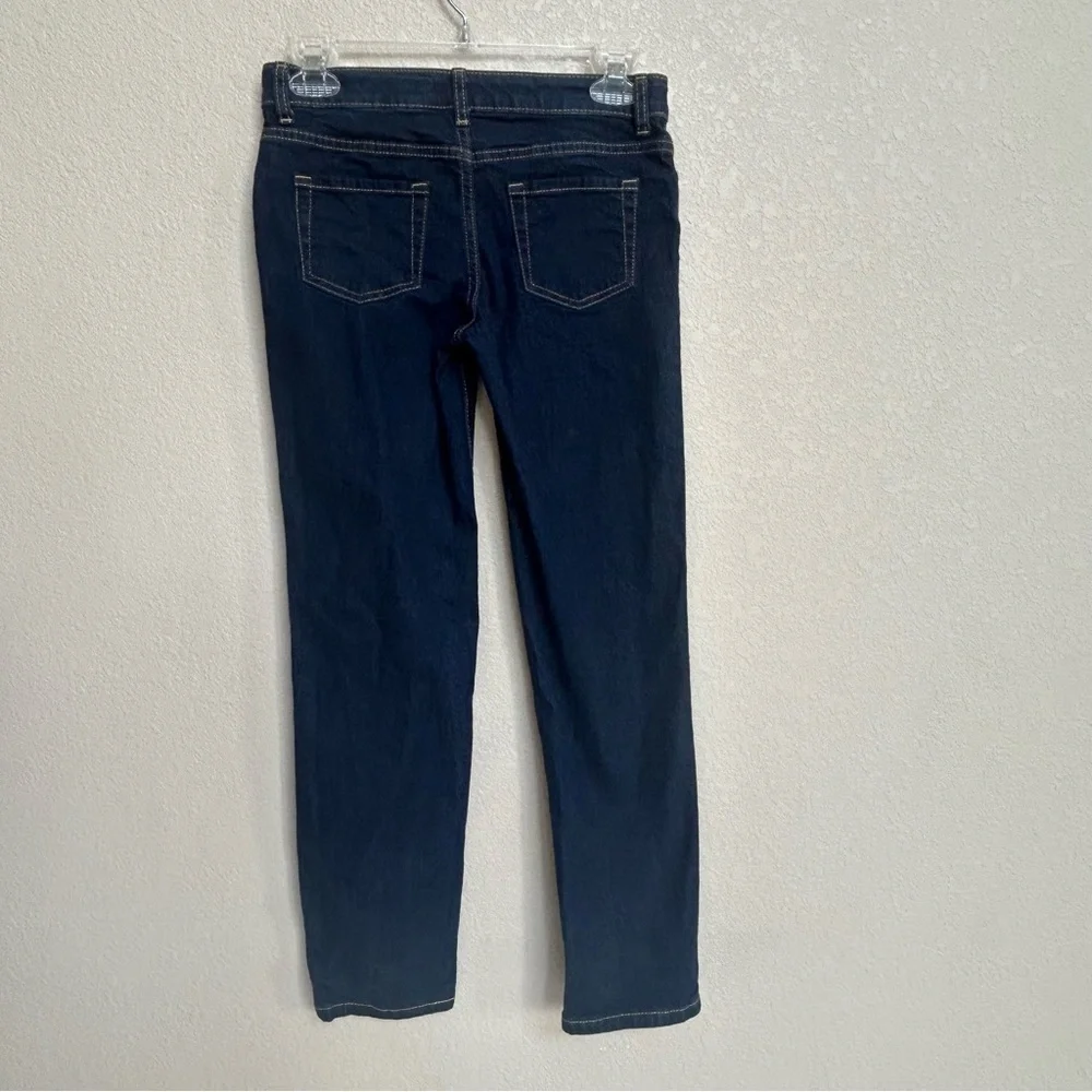 Cat & Jack Girls’ 12 Dark Blue Denim Jeans Super‎ Stretch Straight Leg School